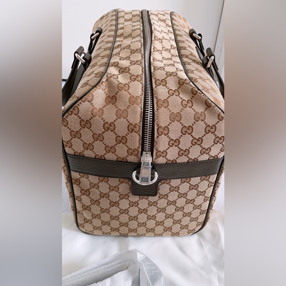 Gucci Luggage GG Guccissiama Monogram Canvas Boston Carry On Duffle Travel Bag - Picture 9 of 16